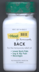 Click for details about Back Pain  by BHI  100 tablets