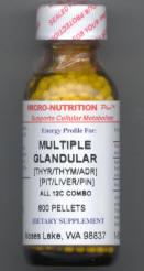 Click for details about Multiple Glandular Support with Liver 12C 1 oz pellets
