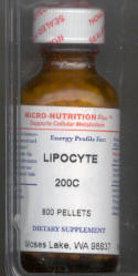 Click for details about Lipocyte 200C 1 oz with 800 pellets