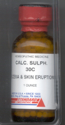 Click for details about Calcium Sulphur 30C 1 oz bottle with 680 pellets