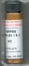 Click for details about Herpes Simplex Types I and II Combo  400 pellets 30C 