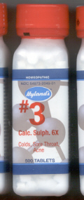 Click for details about #3 Calcium Sulphur 6X  500 tablets 10% SALE