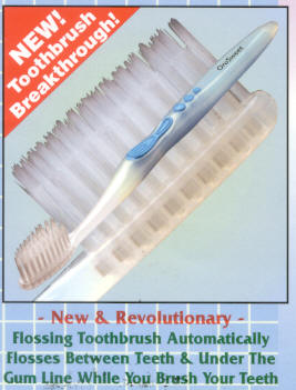Click for details about Flossing Toothbrush  with dual action bristles
