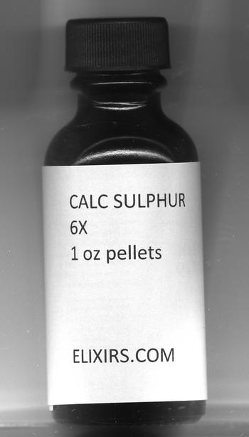 Click for details about #3 Calc Sulph / Calcarea Sulphur Cell Salt 6X  economy 1 oz with 800 pellets 15% SALE