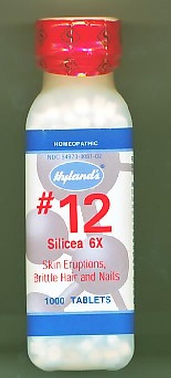 Click for details about Silicea    #12 Silica   6X  1000 tablets