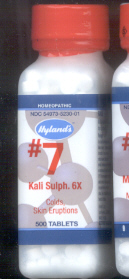 Click for details about Kali Sulphur #7 Cell Salt 6X 500 tablets CLOSE OUT 1/2 OFF